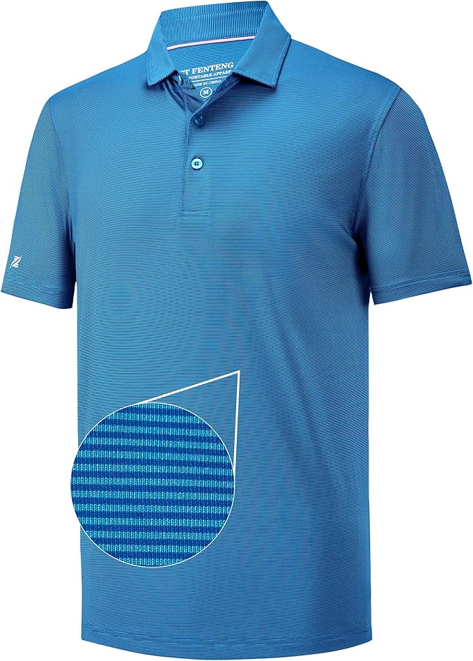 Mens Polo Shirts Short Casual Solid Stylish Dry Fit Performance Designed Collared Golf Polo Shirts for Men