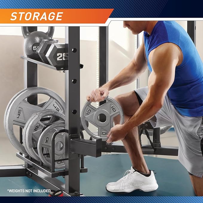 Marcy Strength Training Home Gym Cage with Pulley System for Weightlifting, Bodybuilding, Full Body Workout Equipment for Home Exercise