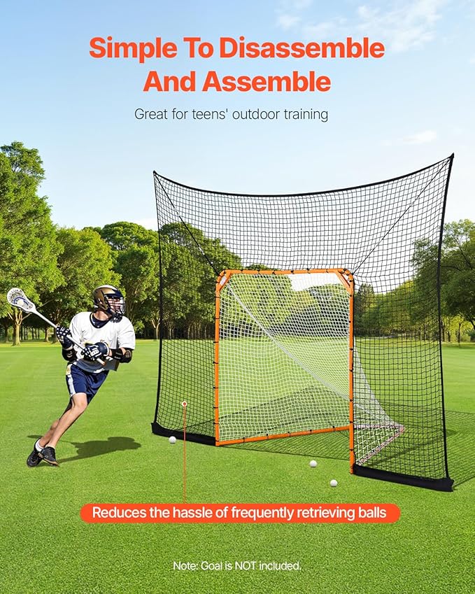 VEVOR Portable Lacrosse Goal - Complete Training Accessory Set with Extended Coverage for Youth and Adults