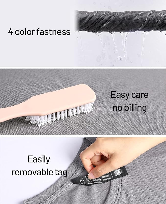 MIER Men's Quick Dry Workout Shirts Moisture Wicking Running Athletic Performance T-Shirts Recycled Polyester Top Tee