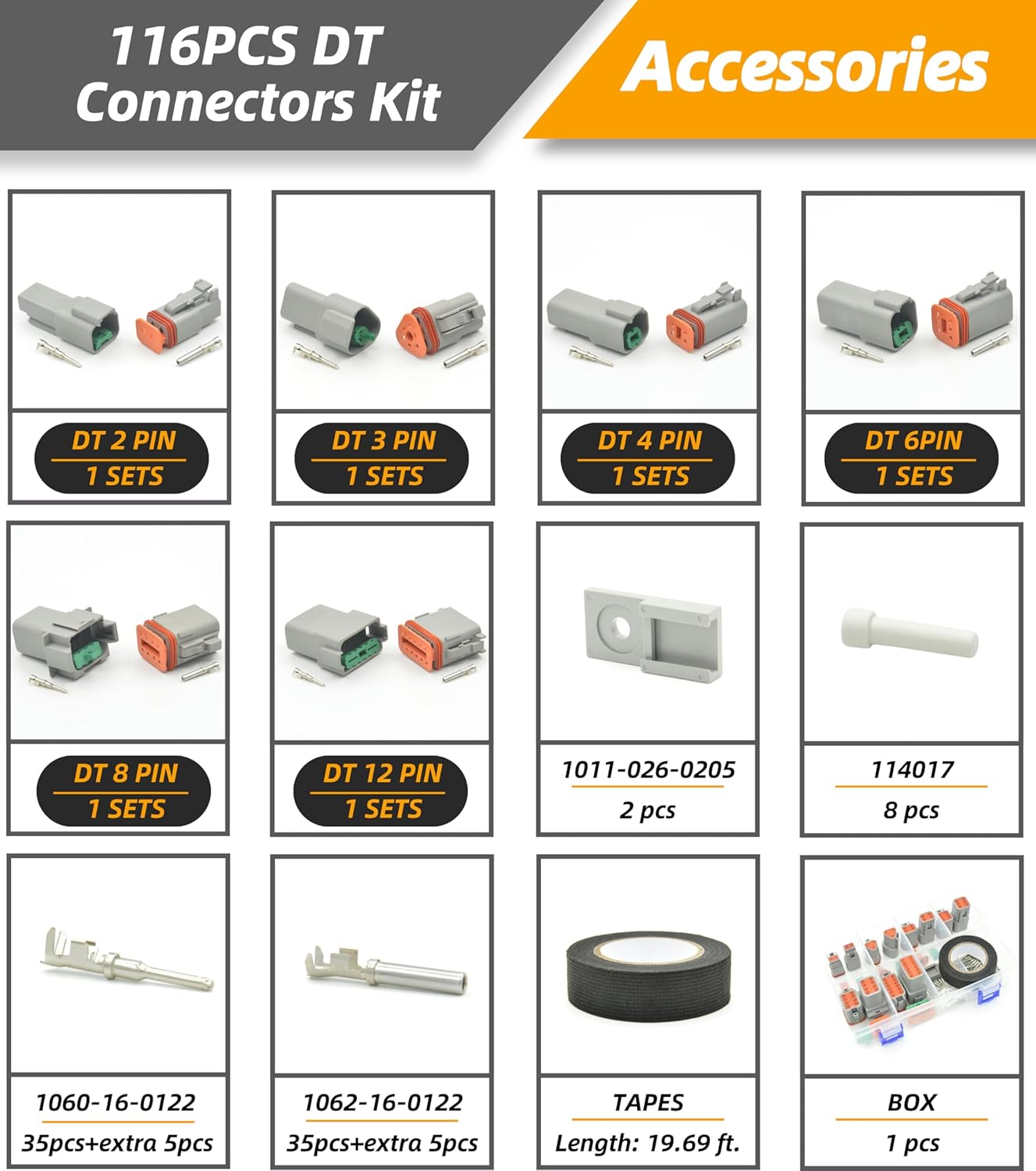 DT Kit for Car Motorcycle Boat (1SET 116PCS)