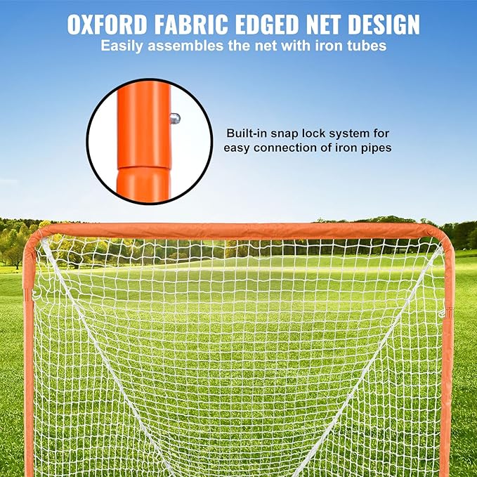 VEVOR Portable Lacrosse Goal - Complete Training Accessory Set with Extended Coverage for Youth and Adults