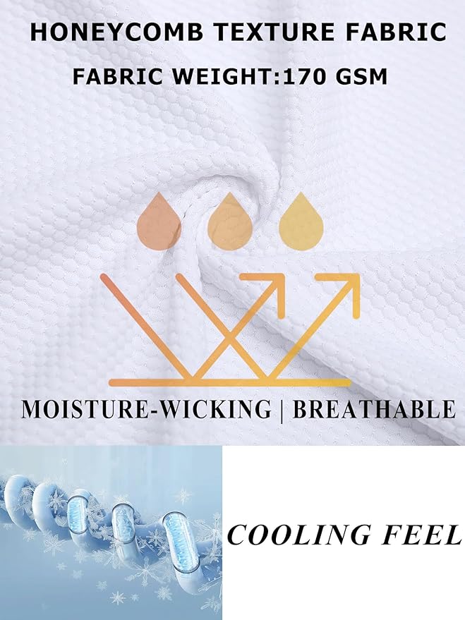 Moisture Wicking Quick Dry Soft Pickleball Workout Hiking Camping Running Shirts for Men Outdoor Sports