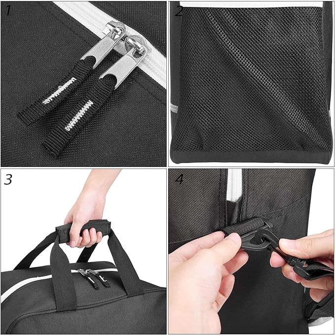 MOOCY Ski Bag for Air Travel, Unpadded Snow Bag Fits Skis Up to 200cm, Carrying Bag for Adults and Children