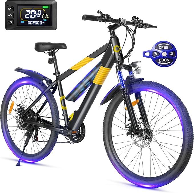 Electric Bike for Adults,26" E-Bike with 700W Peak Motor 21-Speed,Up to 50 Miles Removable Battery,Front Fork Suspension Dual Disc Brakes,Ebikes for Adults Commute Mountain All Terrain
