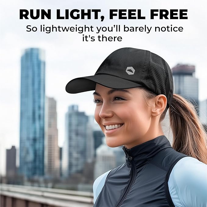 Tough Headwear Baseball Running Cap - Lightweight Quick-Drying Athletic Hat for Men & Women - Sweat-Wicking