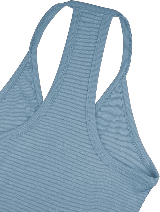 iGENJUN Workout Tops for Women Racerback Basic Tank Summer 2025 Camisole V Neck Slim Fit Ribbed Sleeveless