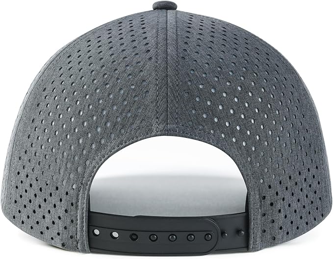 VOBOOM Men Snapback Trucker Hat, Baseball Cap for Breathable Side Laser Cut Holes