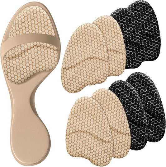 Metatarsal Pads for Women, Ball of Foot Cushions, Heel Inserts, High Heel Comfort Pads (2 Pairs), Anti Slip, Invisible Design