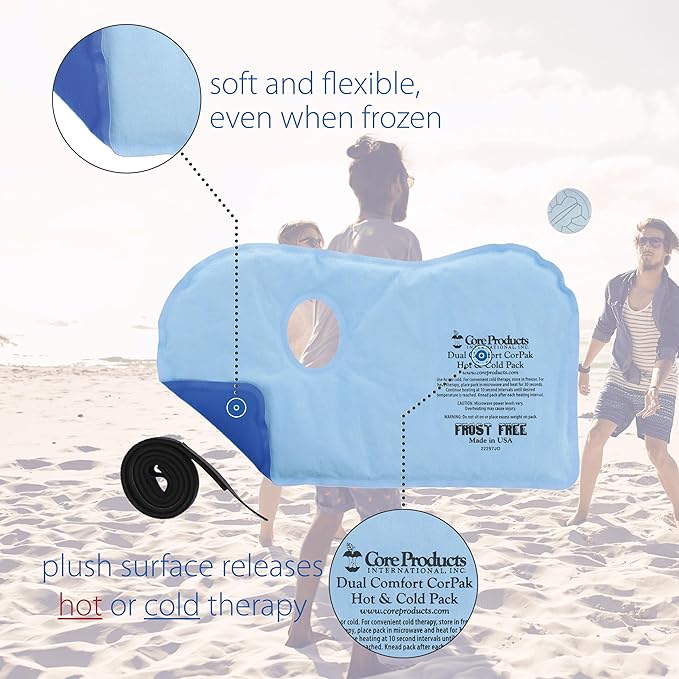 Core Products Dual Comfort CorPak – Reusable hot/Cold Wrist Pain Relief Pack – for Reliable Carpal Tunnel Pain Relief & Recovery; Use hot or Cold; Made in USA –Size: 8.5" x 14"