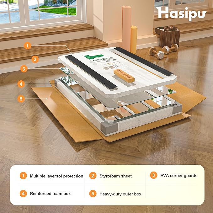 Hasipu 2 Pcs 48''x24'' Home Gym Mirror Large Full Length Wall Mounted Full Body Mirror for Yoga Dance Fitness Exercise Studio Bedroom Garage, Frameless Tempered Glass Workout Mirrors Black Rectangular