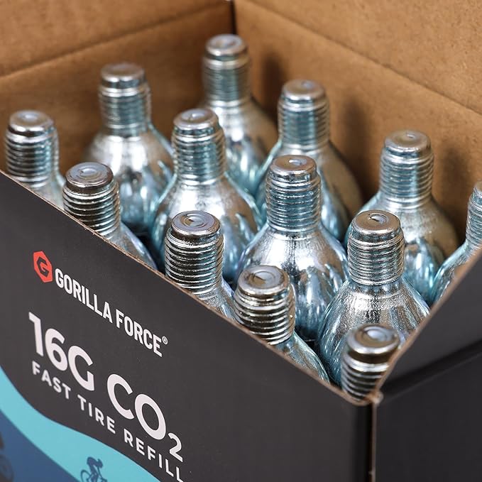 Threaded CO2 Cartridges, 16g for Bike Tire Inflators