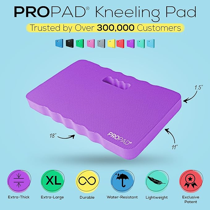 Thick Kneeling Pad, Garden Kneeler for Gardening, Bath Kneeler for Baby Bath, Kneeling Mat for Exercise & Yoga, Knee Pad for Work, Floor Foam Pad, Extra Large (XL) 18 x 11 x 1.5 Inches, Purple
