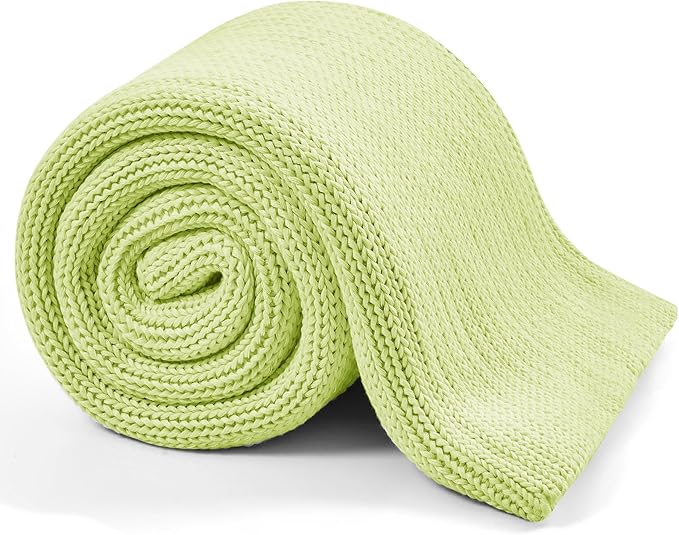 L'AGRATY Knitted Weighted Blanket - 48"x72" 15lbs Cooling Chunky Knit Heavy Blanket for Adults Braided Crochet Throw Thick Cable Yarn Knit Decorative No Beads Evenly Weighted Machine Washable