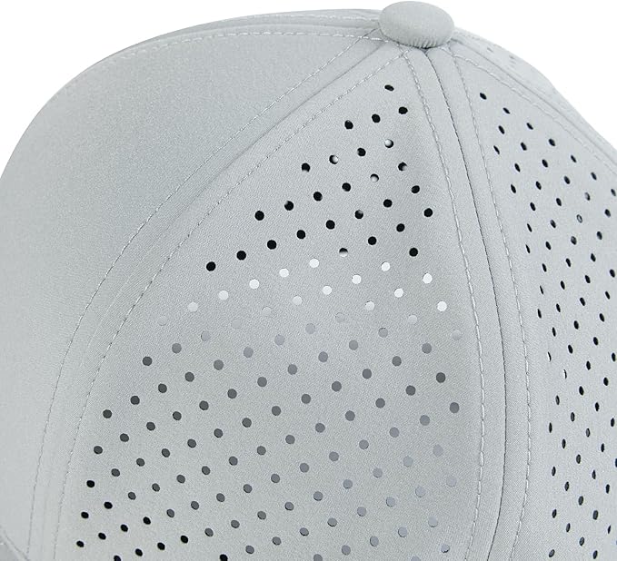 VOBOOM Men Quick Dry Baseball Cap Laser Cut Mesh Ball Curved Brim Snapback Hat