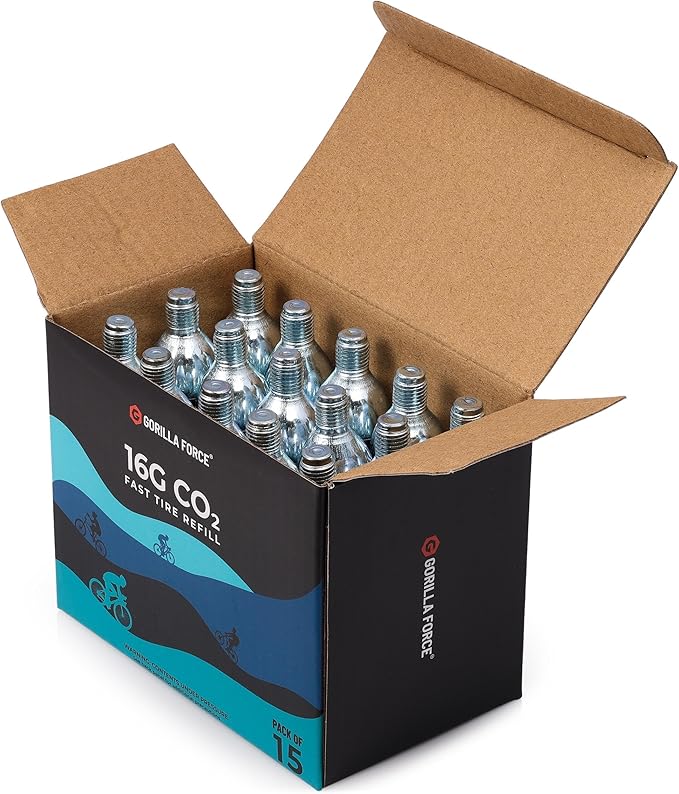 Threaded CO2 Cartridges, 16g for Bike Tire Inflators