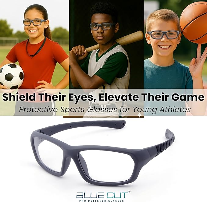 BLUE CUT Sports Protection Goggles, Anti-Fog Lenses Safety Glasses for Basketball, Pickleball and All Outdoor Sports