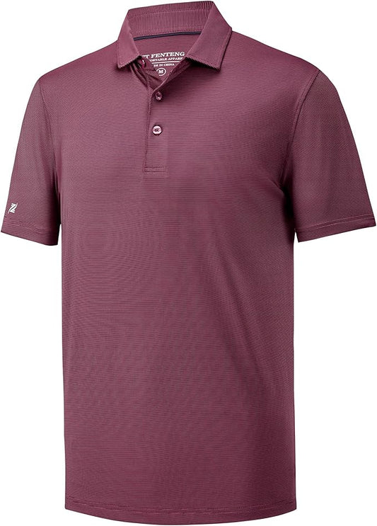 Mens Polo Shirts Short Casual Solid Stylish Dry Fit Performance Designed Collared Golf Polo Shirts for Men