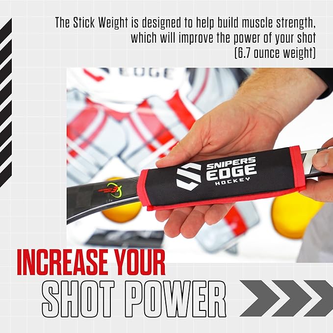 Snipers Edge Hockey - Stick Weight - 6.7 Ounce Weight - Velcro Weight That Goes Along The Blade