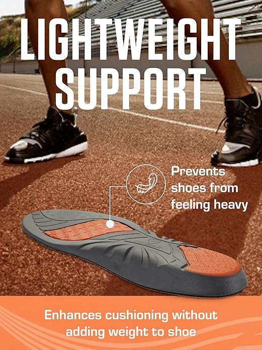 Sof Sole Insoles Men's ATHLETE Performance Full-Length Gel Shoe Insert