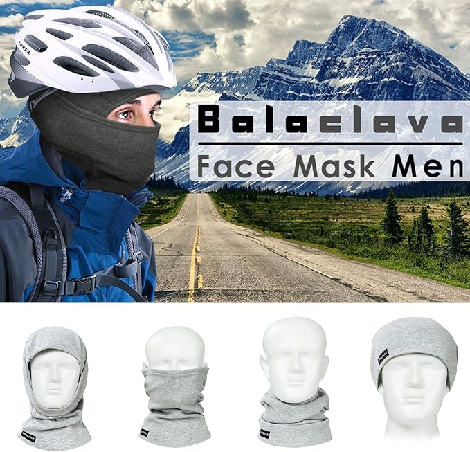 Ski Mask Balaclava Cold Weather Warm and Fleece Face Mask Neck Warmer Full Face Mask for Men&Women