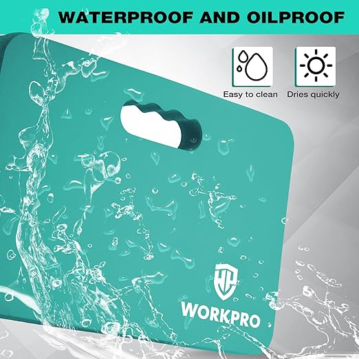 WORKPRO Extra Thick Kneeling Pad, Soft Foam Cushioning for Knee, Large Foam Kneeler Mat for Gardening, Bathing Baby, Workout Supplies, 17.5 x 11 x 1.5 in, Robin's egg Blue
