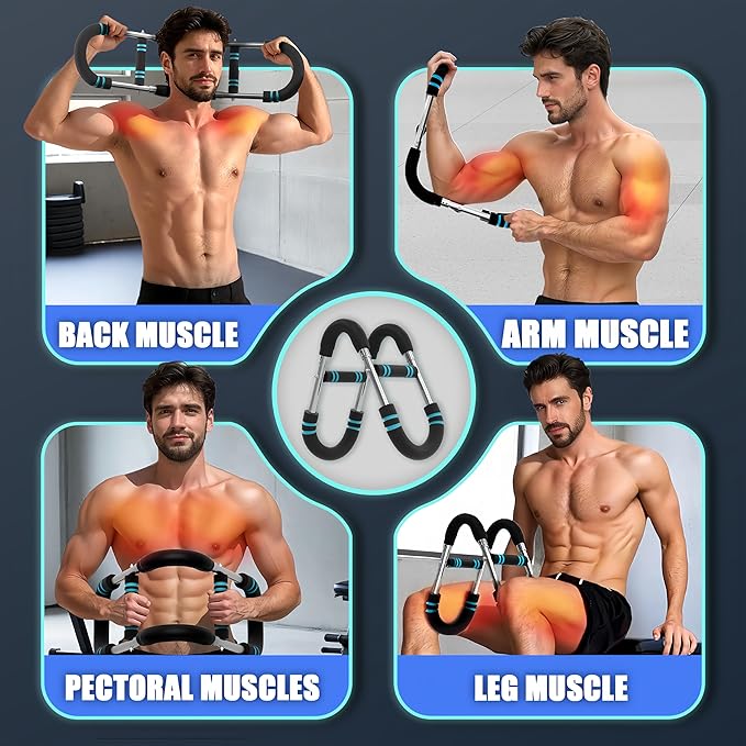Twister Arm Trainer, 60-100lb Adjustable Chest & Arm Workout Tool, Arm Strengthener for Men & Women, Portable Detachable Upper Body Fitness Machine for Home & Gym