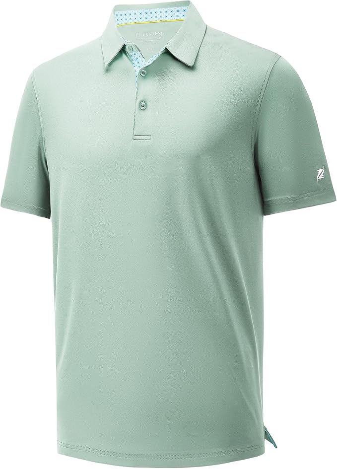 Mens Polo Shirts Short Casual Solid Stylish Dry Fit Performance Designed Collared Golf Polo Shirts for Men