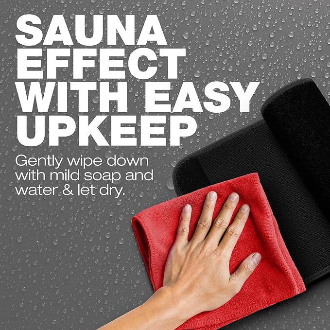 ActiveGear Premium Waist Trimmer & Trainer Belt for Men and Women - Sweat-Enhancing Slimming Wrap for Stomach, Adjustable Fit