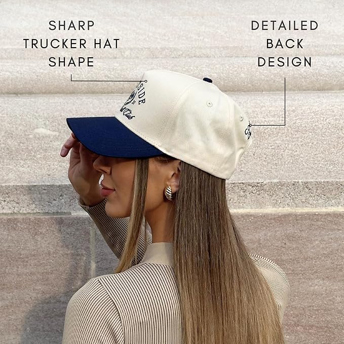 Vintage Sport Trucker Hat | Men & Women | Trendy Pickleball Golf Hats Men | American Cute Country Western | Cotton | Snapback