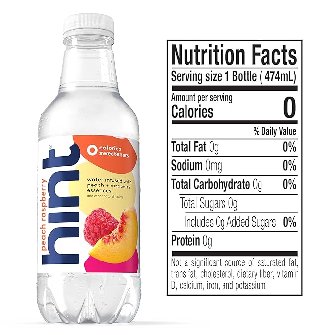Hint Bottled Water, 4-Flavor Smashup Variety Pack - Purified Water Beverages with Zero Calories, Natural Flavors, and Sugar Free - 16 Fl Oz (Pack of 12)