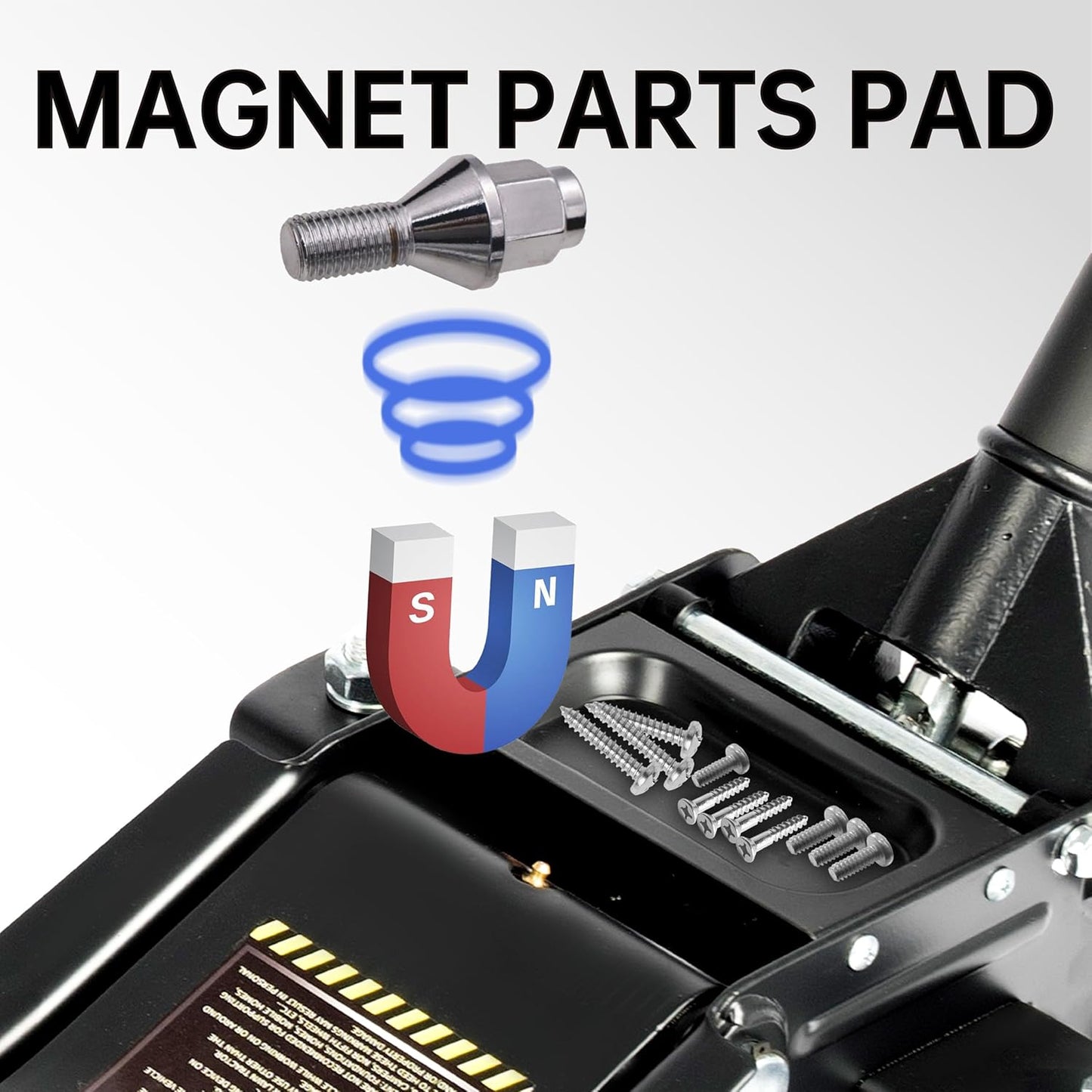 3-Ton (6600lbs) Low-Profile Dual Pistons Heavy-Duty Steel Racing Floor Jack with Quick Lift Hydraulic Pump, Foot Pedal and Magentic Pad for Car Maintenance (Orange, 3 Ton Low Profile)