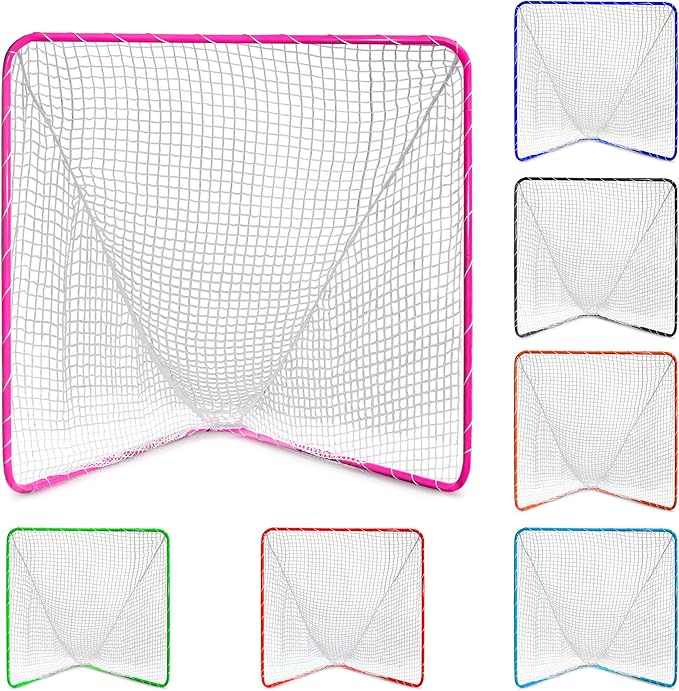 Velocity - Lacrosse Goal - Portable Steel Frame with Black Net, Perfect for Youth and Adult Training, Backyard Design