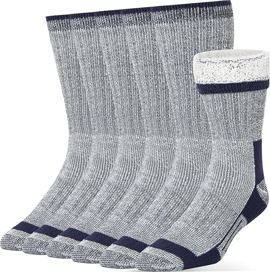 Alvada Merino Wool Hiking Socks Thermal Warm Crew Winter Boot Sock For Men & Women 3 Pairs