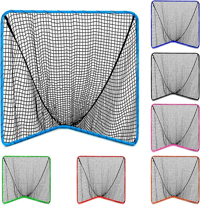 Velocity - Lacrosse Goal - Portable Steel Frame with Black Net, Perfect for Youth and Adult Training, Backyard Design