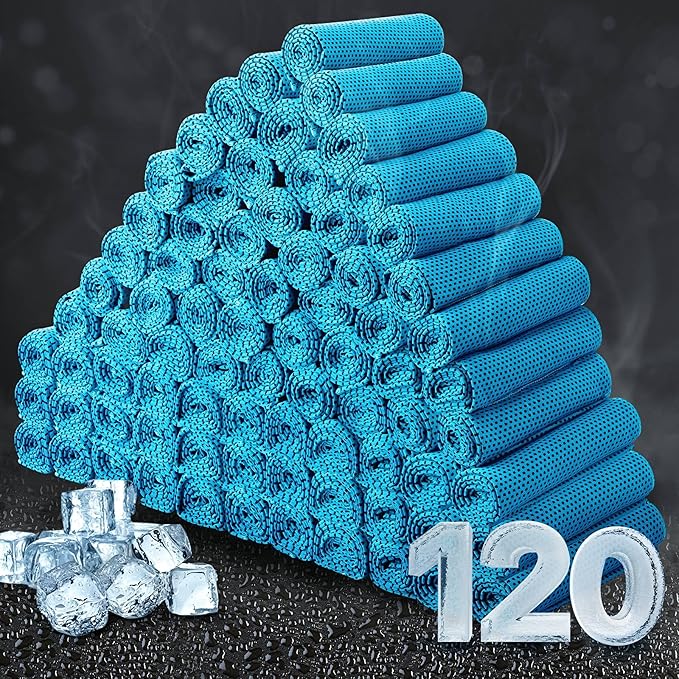 Honoson Cooling Towel Bulk - Neck & Face Cool Chilly Towels Microfiber Breathable Sport Sweat Rag for Gym, Yoga, Travel, Camping, Running, Outdoor