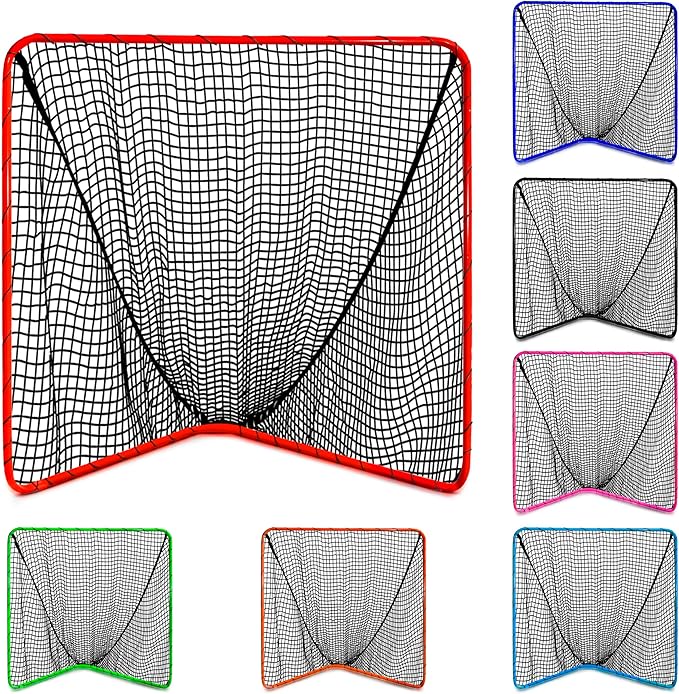 Velocity - Lacrosse Goal - Portable Steel Frame with Black Net, Perfect for Youth and Adult Training, Backyard Design