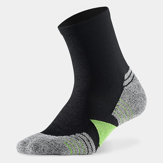 WANDER Men's Athletic Ankle Socks 6-7 Pairs Sports Moisture-wicking Running Basketball Cycling Socks 6-9/10-12/12-14