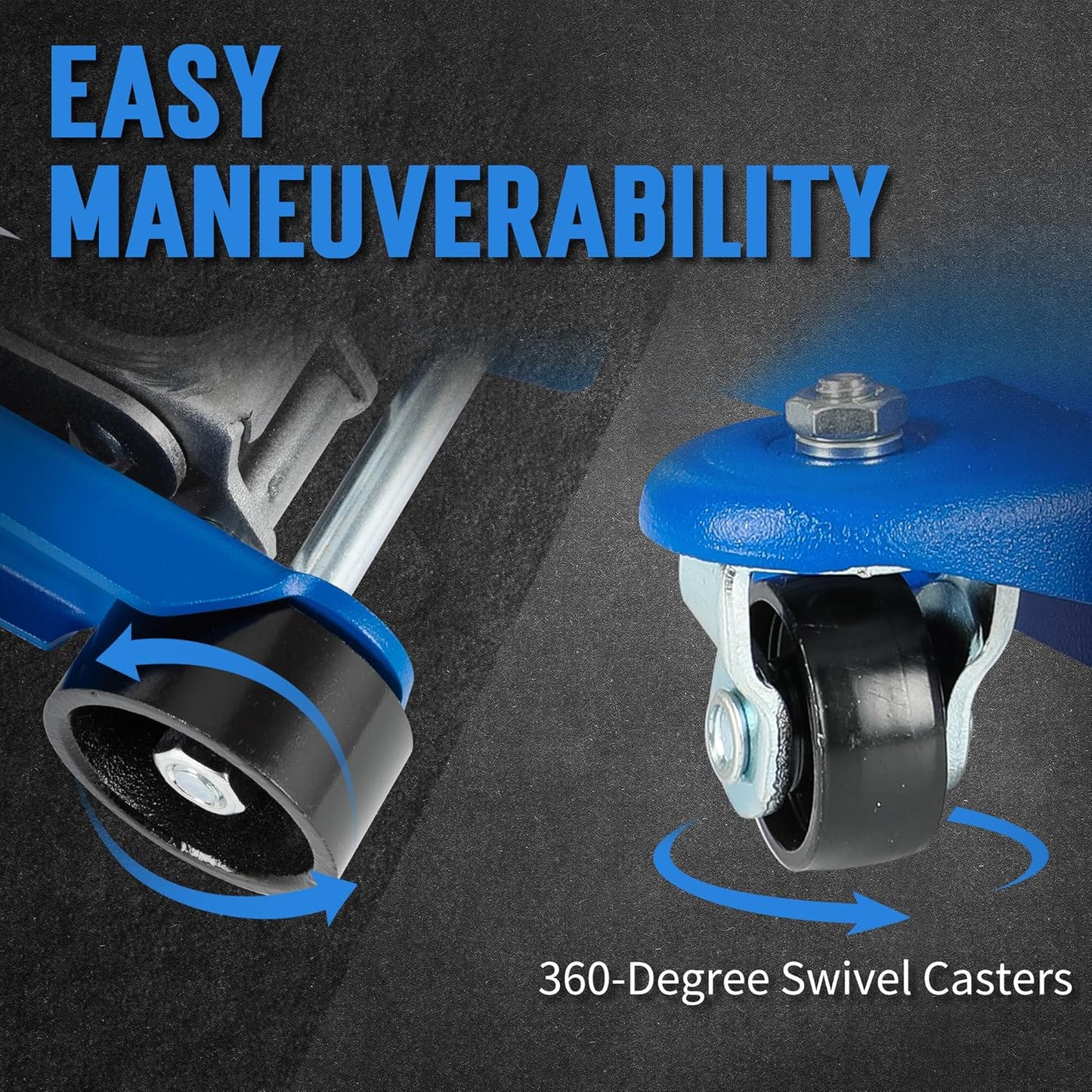 TONDA Low Profile Car Jack, 2.5 Ton (5,000 lb) Hydraulic Trolley Floor Jack for Garage, Home, Shop, Lifting Range 3.35" to 14.57", Blue