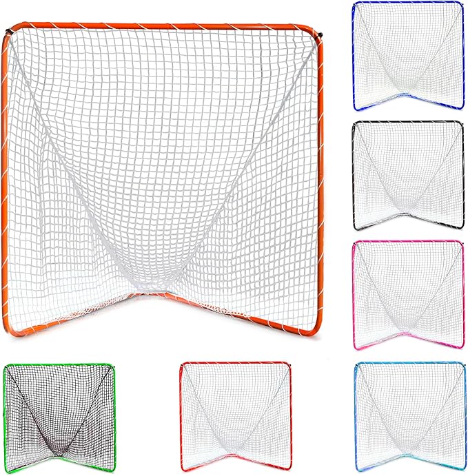 Velocity - Lacrosse Goal - Portable Steel Frame with Black Net, Perfect for Youth and Adult Training, Backyard Design