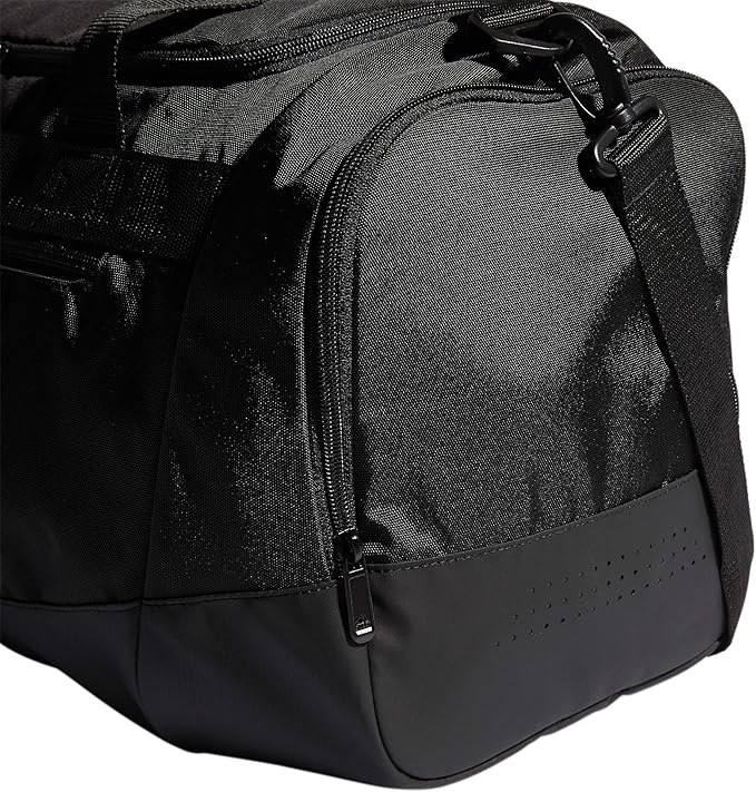 adidas Unisex Defender 4.0 Gym Duffel Bag for Men and Women, Black/White, Small (38L)