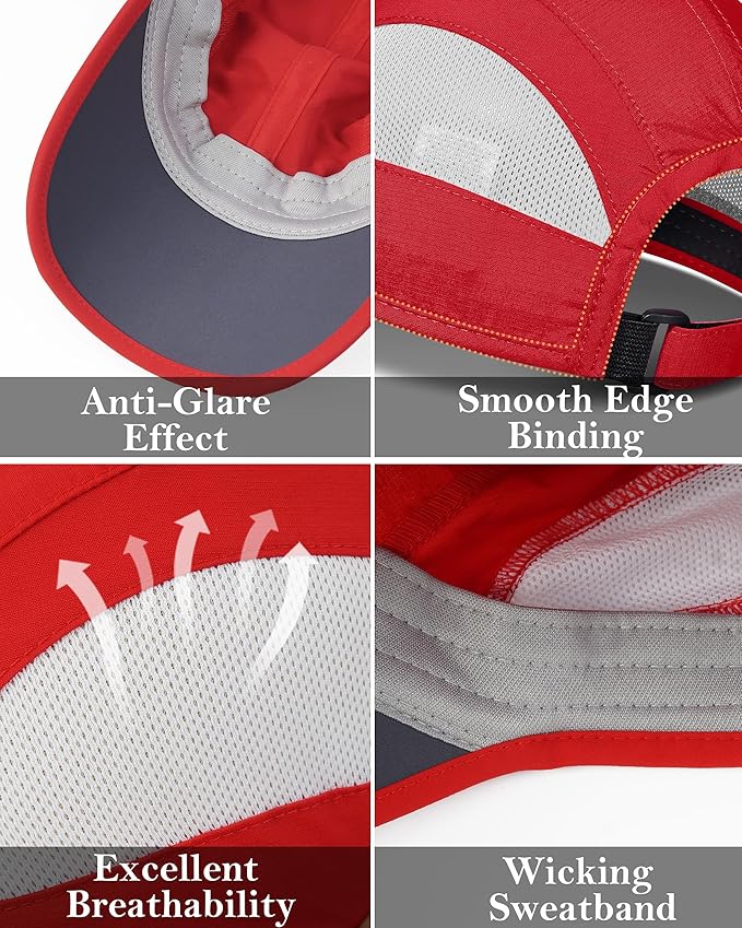 GADIEMKENSD Quick Dry Run Hat Cooling Breathable Mesh