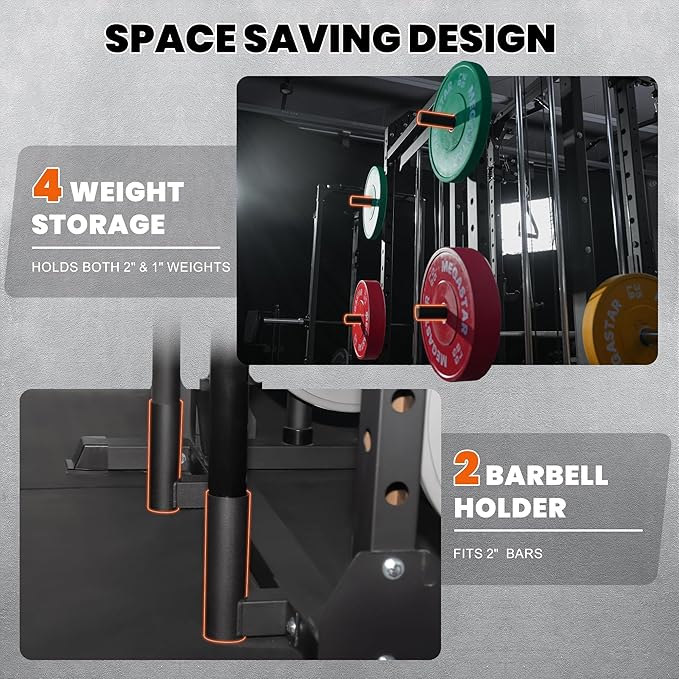 Smith Machine Home Gym with Aluminum Pulley Set- 2000lbs Capacity All-in-One Power Rack with Cable Crossover, Pull-Up Bar & Dip Station, Includes 18 Attachments, P107 Anvil