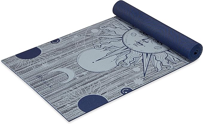 Gaiam Yoga Mat - Premium 6mm Print Reversible Extra Thick Non Slip Exercise & Fitness Mat for All Types of Yoga, Pilates & Floor Workouts (68" x 24" x 6mm Thick)
