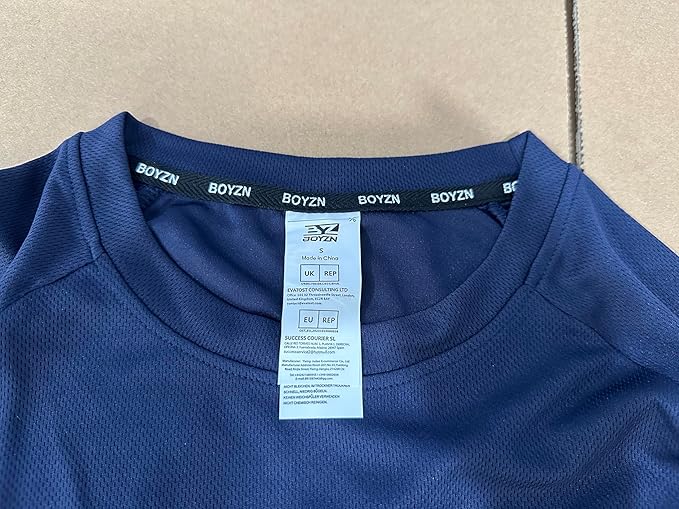 Boyzn 1, 3, 5 or 7 Pack Men's Workout Running Shirts, Dry Fit Moisture Wicking T-Shirt, Gym Athletic Short Sleeve Tee Shirts