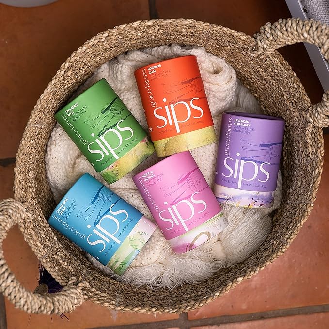 Grace Farms LAVENDER GOJI BERRY Herbal Tea (16 Pyramid Sachets) | Naturally Sweet, Stress Relieving and Caffeine Free | Organic and Kosher Certified | Gives Back 100% of Profits