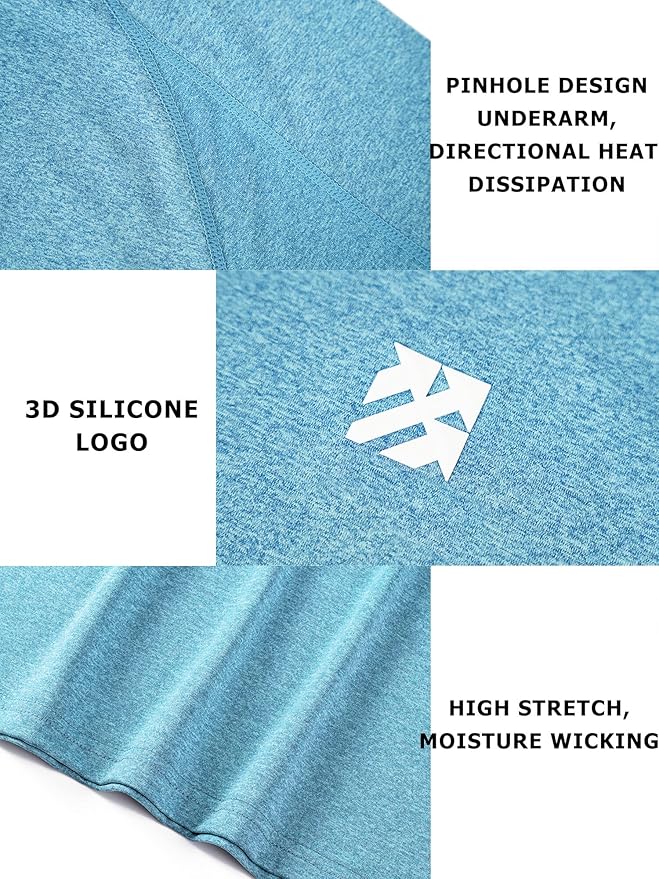 Moisture Wicking Quick Dry Soft Pickleball Workout Hiking Camping Running Shirts for Men Outdoor Sports