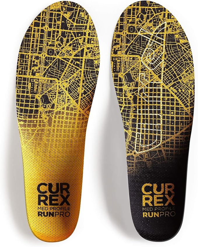 CURREX RunPro Insoles for Running Shoes – Arch Support Inserts to Help Reduce Fatigue, Prevent Injuries & Boost Performance – for Men & Women – Medium Arch, XS
