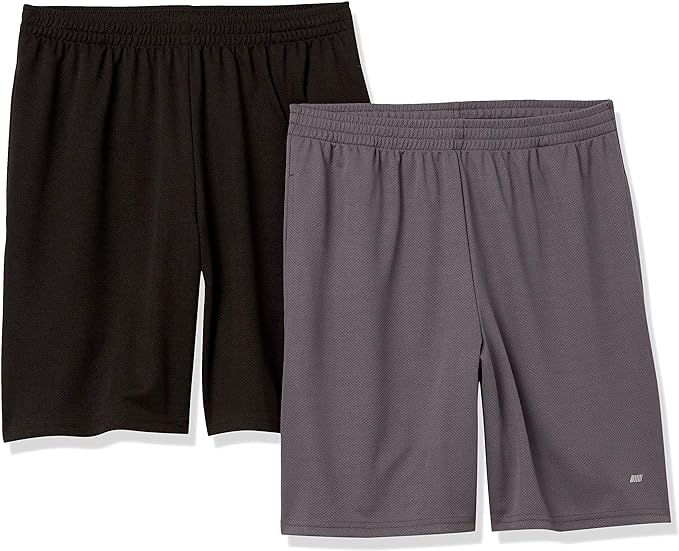 Amazon Essentials Men's Performance Tech Loose-Fit Shorts (Available in Big & Tall), Pack of 2