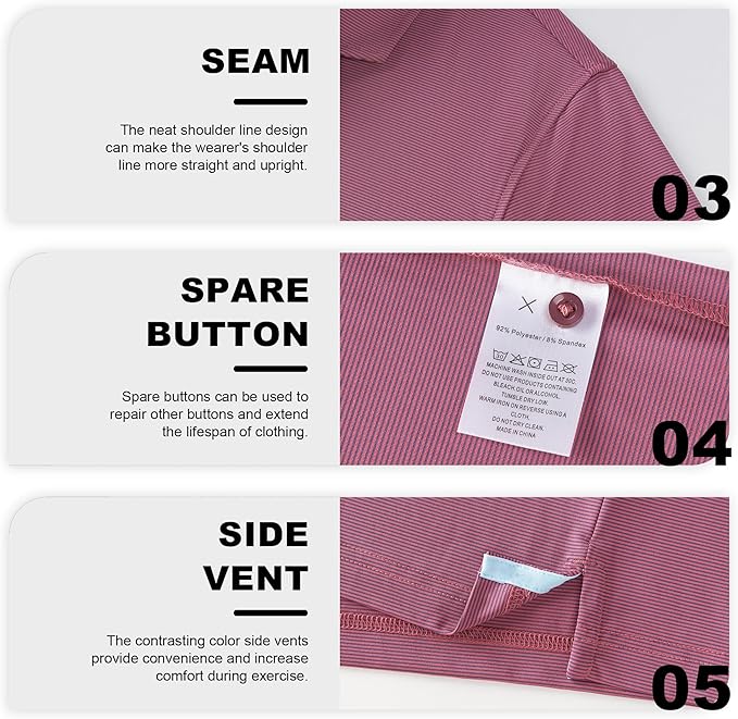 Mens Polo Shirts Short Casual Solid Stylish Dry Fit Performance Designed Collared Golf Polo Shirts for Men